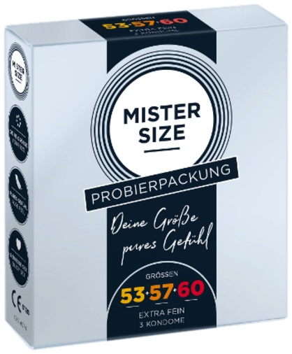 Mister Size Medium Testpaket in Kondomgröße 53-57-60