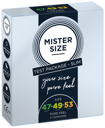 Mister Size Slim Probierset Kondomgröße 47-49-53